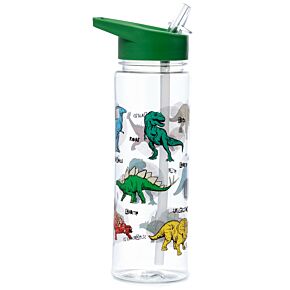 Nerozbitná plastová láhev s brčkem 550ml - Dinosaurus