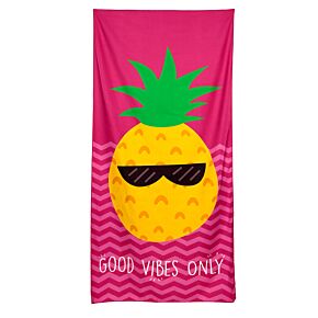 Osuška - plážová - mikrovlákno - Ananas -Good Vibes 