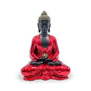 Dekorace - soška - Thai Buddha - kompletace - červeno černo zlatá