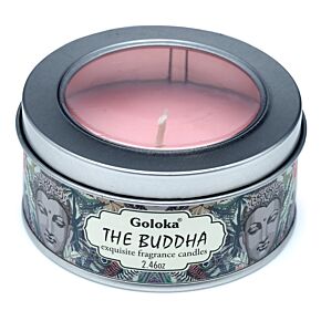 Svíčka v plechové krabičce Goloka Nag Champa Buddha