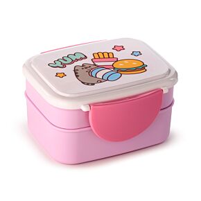 Svačinový box s příborem  Bento box - Kočka Pusheen  Foodie 