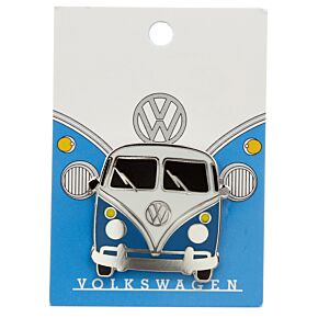 Sběratelská smaltová brož Volkswagen karavan VW T1 - modrý